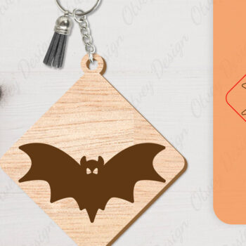 Intra απο ξύλο plywood Χρώμα wenge 3mm-4mm πάχος - με μπρελόκ αποκριών Δίασταση 4x4 cm INTRAFABR-108373181 - Image 10