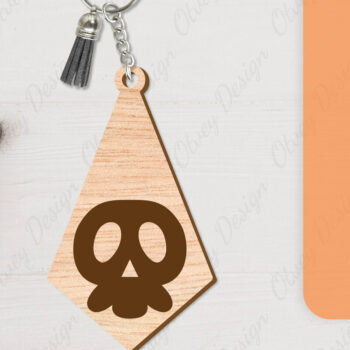 Intra απο ξύλο plywood Χρώμα wenge 3mm-4mm πάχος - με μπρελόκ αποκριών Δίασταση 4x4 cm INTRAFABR-108373213 - Image 7