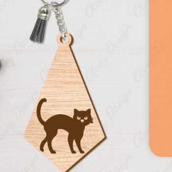 Intra απο ξύλο plywood Χρώμα wenge 3mm-4mm πάχος - με μπρελόκ αποκριών Δίασταση 4x4 cm INTRAFABR-108373213 - Image 8