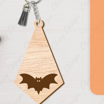 Intra απο ξύλο plywood Χρώμα wenge 3mm-4mm πάχος - με μπρελόκ αποκριών Δίασταση 4x4 cm INTRAFABR-108373213 - Image 10