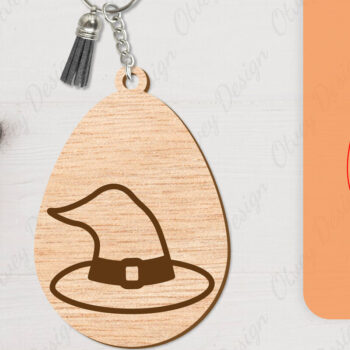 Intra απο ξύλο plywood Χρώμα wenge 3mm-4mm πάχος - με μπρελόκ αποκριών Δίασταση 4x4 cm INTRAFABR-108373849 - Image 3