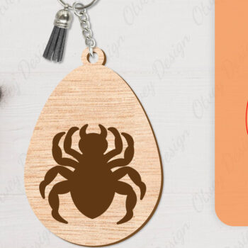 Intra απο ξύλο plywood Χρώμα wenge 3mm-4mm πάχος - με μπρελόκ αποκριών Δίασταση 4x4 cm INTRAFABR-108373849 - Image 5