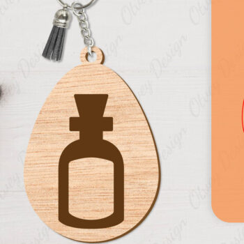 Intra απο ξύλο plywood Χρώμα wenge 3mm-4mm πάχος - με μπρελόκ αποκριών Δίασταση 4x4 cm INTRAFABR-108373849 - Image 6