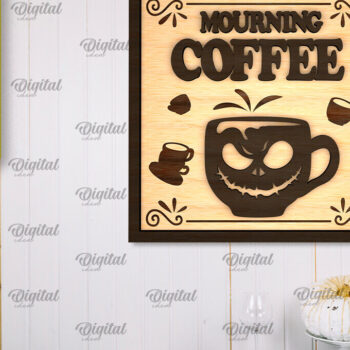 Intra απο ξύλο plywood Χρώμα wenge 3mm-4mm πάχος - με λέιζερ πινακίδα αποκριών κουζίνας Δίασταση 15x15 cm INTRAFABR-117711899 - Image 1