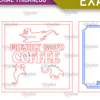 Intra απο ξύλο plywood Χρώμα wenge 3mm-4mm πάχος - με λέιζερ πινακίδα αποκριών κουζίνας Δίασταση 15x15 cm INTRAFABR-63950886 - Image 2