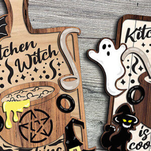 Intra απο ξύλο plywood  Χρώμα wenge 3mm-4mm πάχος - Πίνακας μαγειρικής μαγισσών κουζίνας αποκριών Δίασταση 20x25 cm INTRAFABR-105419448