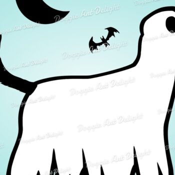 Intra απο ξύλο plywood  Χρώμα wenge 3mm-4mm πάχος - Halloween Labrador Ghost Dog Png Dxf Δίασταση 15x15 cm INTRAFABR-66184666 - Image 1
