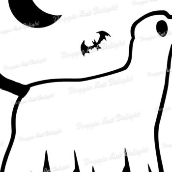 Intra απο ξύλο plywood  Χρώμα wenge 3mm-4mm πάχος - Halloween Labrador Ghost Dog Png Dxf Δίασταση 15x15 cm INTRAFABR-66184666 - Image 2
