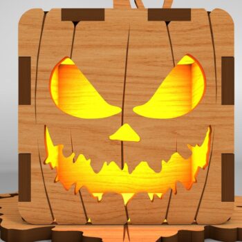 Intra απο ξύλο plywood  Χρώμα wenge 3mm-4mm πάχος - Αρχεία Halloween Lamp Δίασταση 15x15 cm INTRAFABR-107562376 - Image 5