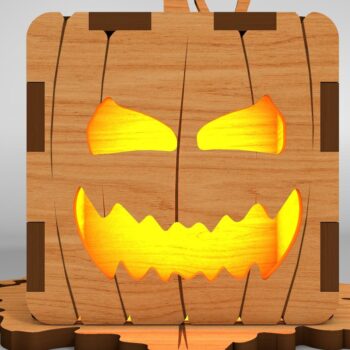Intra απο ξύλο plywood  Χρώμα wenge 3mm-4mm πάχος - Αρχεία Halloween Lamp Δίασταση 15x15 cm INTRAFABR-107562376 - Image 9