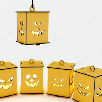 Intra απο ξύλο plywood  Χρώμα wenge 3mm-4mm πάχος - Halloween Lamp Files, Vect Δίασταση 100x100 cm INTRAFABR-82343166 - Image 1