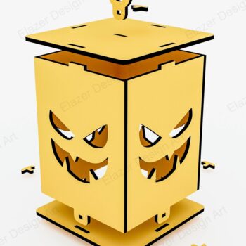 Intra απο ξύλο plywood  Χρώμα wenge 3mm-4mm πάχος - Halloween Lamp Files, Vect Δίασταση 100x100 cm INTRAFABR-82343166 - Image 6