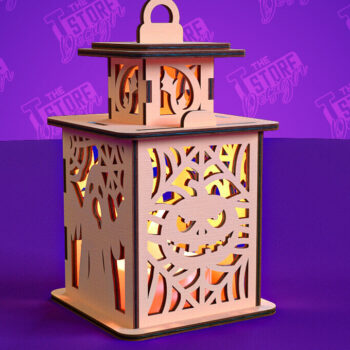 Intra απο ξύλο plywood Χρώμα wenge 3mm-4mm πάχος - Φανάρι αποκριών | Πρότυπο τρισδιάστατου φαναριού Δίασταση 15x15 cm INTRAFABR-83056000 - Image 1