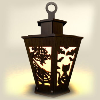 Intra απο ξύλο plywood  Χρώμα wenge 3mm-4mm πάχος - Φανάρι αποκριών Δίασταση 5x5 cm INTRAFABR-85993666 - Image 4