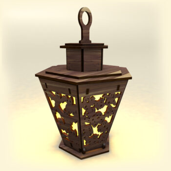 Intra απο ξύλο plywood  Χρώμα wenge 3mm-4mm πάχος - Φανάρι αποκριών, Κηροπήγιο Δίασταση 5x5 cm INTRAFABR-73061522 - Image 2