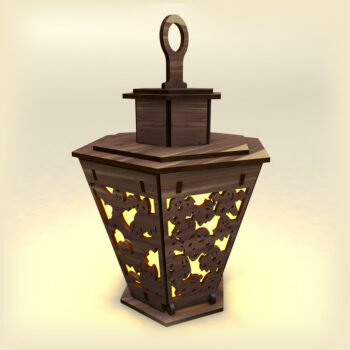 Intra απο ξύλο plywood  Χρώμα wenge 3mm-4mm πάχος - Φανάρι αποκριών, Κηροπήγιο Δίασταση 5x5 cm INTRAFABR-73061522 - Image 3