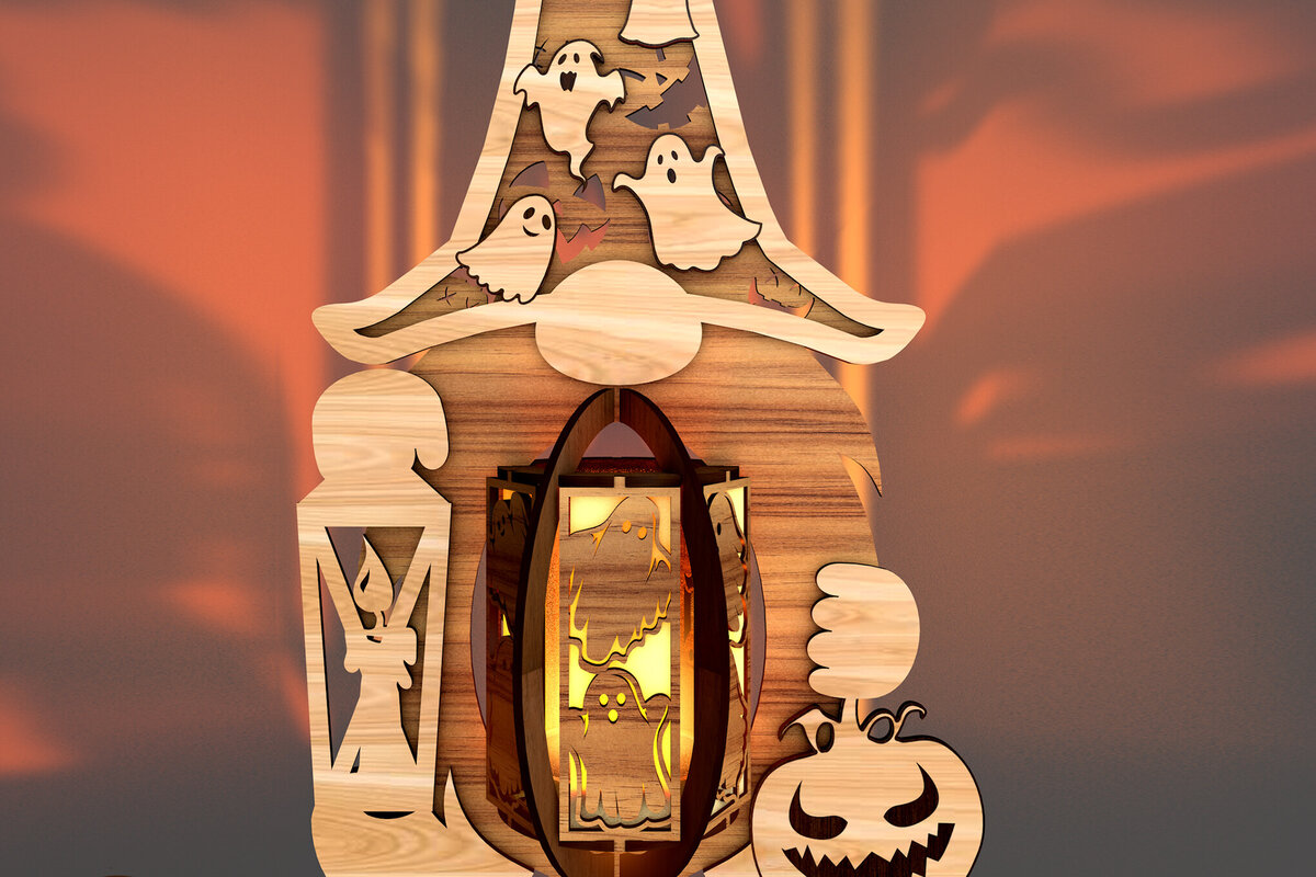 Intra απο ξύλο plywood  Χρώμα wenge 3mm-4mm πάχος - Πρότυπο Gnome φαναριών αποκριών Δίασταση 2x4 cm INTRAFABR-75903606