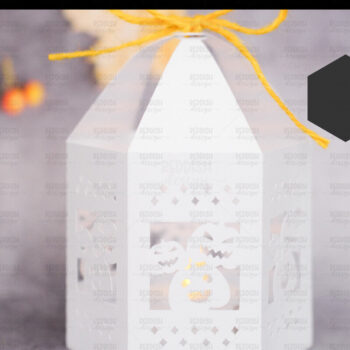 Intra απο ξύλο plywood  Χρώμα wenge 3mm-4mm πάχος - Halloween Lantern, Halloween Luminaries Δίασταση 20x20 cm INTRAFABR-75903744 - Image 2