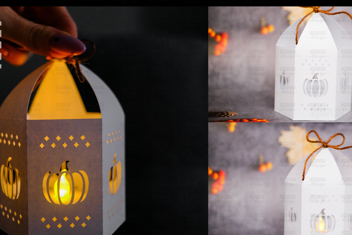 Intra απο ξύλο plywood  Χρώμα wenge 3mm-4mm πάχος - Halloween Lantern, Halloween Luminaries Δίασταση 20x20 cm INTRAFABR-75903801