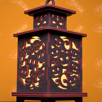 Intra απο ξύλο plywood  Χρώμα wenge 3mm-4mm πάχος - Πακέτο αποκοπής φαναριού Halloween | CNC Δίασταση 15x15 cm INTRAFABR-75903926 - Image 5