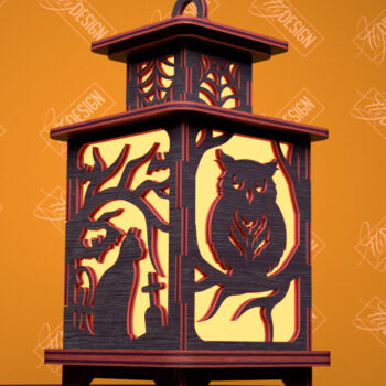 Intra απο ξύλο plywood  Χρώμα wenge 3mm-4mm πάχος - Πακέτο αποκοπής φαναριού Halloween | CNC Δίασταση 15x15 cm INTRAFABR-75903926 - Image 8