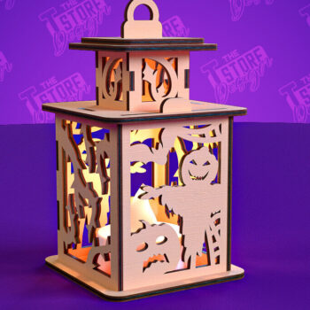 Intra απο ξύλο plywood  Χρώμα wenge 3mm-4mm πάχος - Πακέτο αποκοπής φαναριού Halloween | CNC Δίασταση 15x15 cm INTRAFABR-75903985 - Image 5