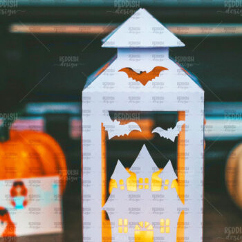 Intra απο ξύλο plywood  Χρώμα wenge 3mm-4mm πάχος - Halloween Lantern , Halloween Decor Δίασταση 15x15 cm INTRAFABR-73061512 - Image 1