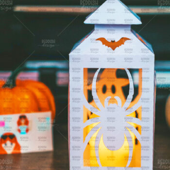 Intra απο ξύλο plywood  Χρώμα wenge 3mm-4mm πάχος - Halloween Lantern , Halloween Decor Δίασταση 15x15 cm INTRAFABR-73061359 - Image 1