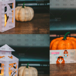 Intra απο ξύλο plywood  Χρώμα wenge 3mm-4mm πάχος - Halloween Lantern , Halloween Decor Δίασταση 15x15 cm INTRAFABR-111757756