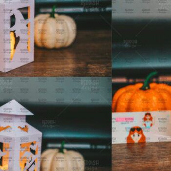 Intra απο ξύλο plywood  Χρώμα wenge 3mm-4mm πάχος - Halloween Lantern , Halloween Decor Δίασταση 15x15 cm INTRAFABR-111757756 - Image 1