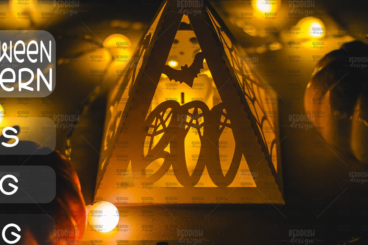 Intra απο ξύλο plywood  Χρώμα wenge 3mm-4mm πάχος - Halloween Lantern , Halloween Decor Δίασταση 15x15 cm INTRAFABR-109013703