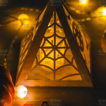 Intra απο ξύλο plywood  Χρώμα wenge 3mm-4mm πάχος - Halloween Lantern , Halloween Decor Δίασταση 15x15 cm INTRAFABR-109013482 - Image 1