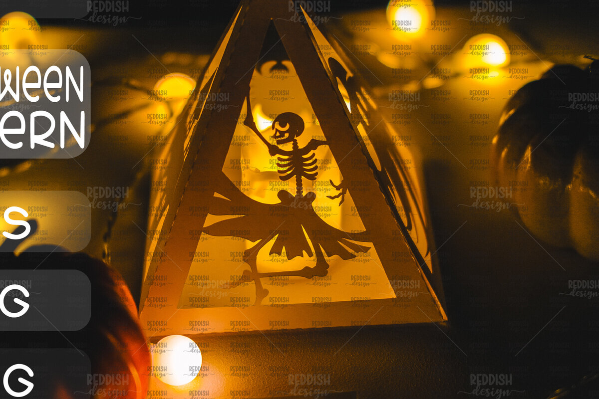 Intra απο ξύλο plywood  Χρώμα wenge 3mm-4mm πάχος - Halloween Lantern , Halloween Decor Δίασταση 15x15 cm INTRAFABR-109013576