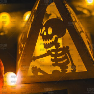 Intra απο ξύλο plywood  Χρώμα wenge 3mm-4mm πάχος - Halloween Lantern , Halloween Decor Δίασταση 15x15 cm INTRAFABR-109013644