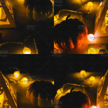 Intra απο ξύλο plywood  Χρώμα wenge 3mm-4mm πάχος - Halloween Lantern , Halloween Decor Δίασταση 15x15 cm INTRAFABR-109012773 - Image 1