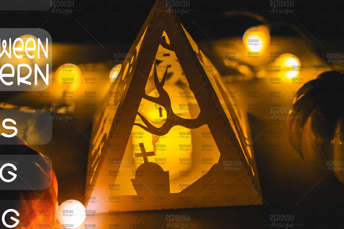 Intra απο ξύλο plywood  Χρώμα wenge 3mm-4mm πάχος - Halloween Lantern , Halloween Decor Δίασταση 15x15 cm INTRAFABR-109024503