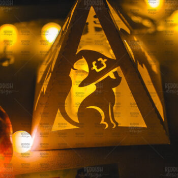 Intra απο ξύλο plywood  Χρώμα wenge 3mm-4mm πάχος - Halloween Lantern , Halloween Decor Δίασταση 15x15 cm INTRAFABR-97730208 - Image 1