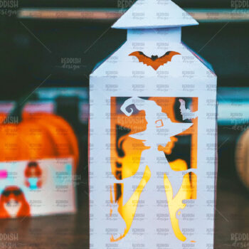 Intra απο ξύλο plywood  Χρώμα wenge 3mm-4mm πάχος - Halloween Lantern , Halloween Decor Δίασταση 15x15 cm INTRAFABR-106888079 - Image 1