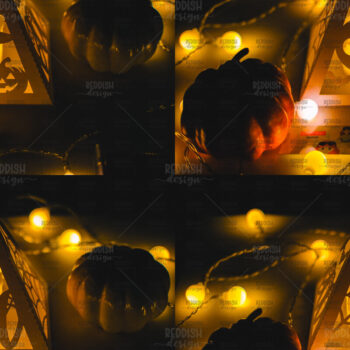 Intra απο ξύλο plywood  Χρώμα wenge 3mm-4mm πάχος - Halloween Lantern , Halloween Decor Δίασταση 15x15 cm INTRAFABR-106888118 - Image 1