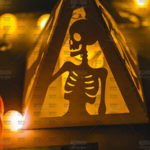 Intra απο ξύλο plywood  Χρώμα wenge 3mm-4mm πάχος - Halloween Lantern , Halloween Decor Δίασταση 15x15 cm INTRAFABR-72023092