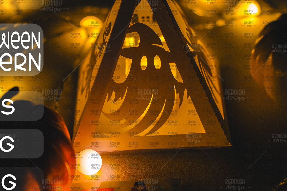 Intra απο ξύλο plywood  Χρώμα wenge 3mm-4mm πάχος - Halloween Lantern , Halloween Decor Δίασταση 15x15 cm INTRAFABR-72023118