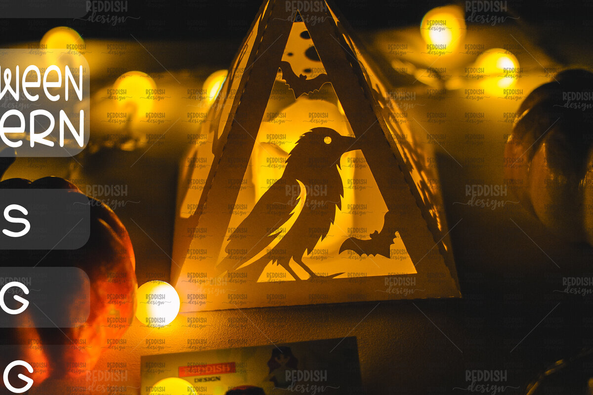 Intra απο ξύλο plywood  Χρώμα wenge 3mm-4mm πάχος - Halloween Lantern , Halloween Decor Δίασταση 15x15 cm INTRAFABR-72022942