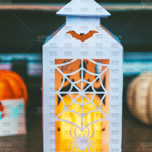 Intra απο ξύλο plywood  Χρώμα wenge 3mm-4mm πάχος - Halloween Lantern , Halloween Decor Δίασταση 15x15 cm INTRAFABR-110855150