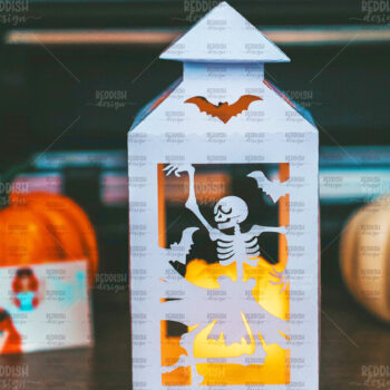 Intra απο ξύλο plywood  Χρώμα wenge 3mm-4mm πάχος - Halloween Lantern , Halloween Decor Δίασταση 15x15 cm INTRAFABR-81243750 - Image 1
