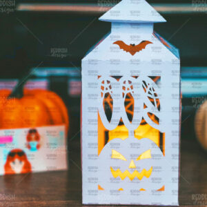 Intra απο ξύλο plywood  Χρώμα wenge 3mm-4mm πάχος - Halloween Lantern , Halloween Decor Δίασταση 15x15 cm INTRAFABR-80119604