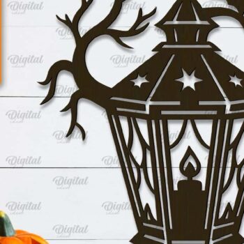 Intra απο ξύλο plywood Χρώμα wenge 3mm-4mm πάχος - Πακέτο LaserCut Decor για Halloween Lanterns Δίασταση 15x15 cm INTRAFABR-108437539 - Image 5