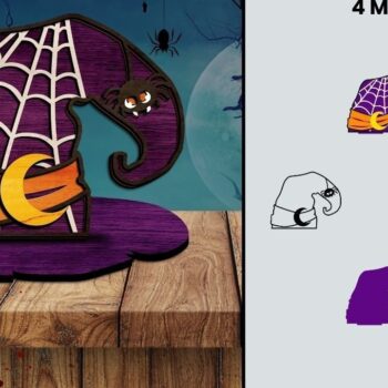 Intra απο ξύλο plywood  Χρώμα wenge 3mm-4mm πάχος - Αποκριάτικα σχέδια κοπής με λέιζερ Δίασταση 10x8 cm INTRAFABR-104807415 - Image 3