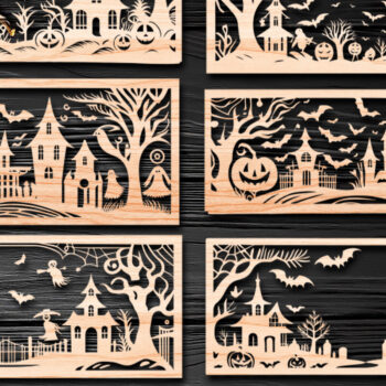 Intra απο ξύλο plywood  Χρώμα wenge 3mm-4mm πάχος - Αποκριάτικο αποκοπής με λέιζερ Δίασταση 15x15 cm INTRAFABR-104807485 - Image 1