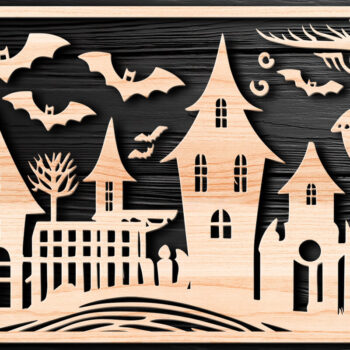 Intra απο ξύλο plywood  Χρώμα wenge 3mm-4mm πάχος - Αποκριάτικο αποκοπής με λέιζερ Δίασταση 15x15 cm INTRAFABR-104807531 - Image 1