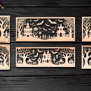 Intra απο ξύλο plywood  Χρώμα wenge 3mm-4mm πάχος - Αποκριάτικο αποκοπής με λέιζερ Δίασταση 15x15 cm INTRAFABR-115498619